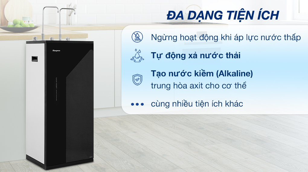 máy lọc nước nóng lạnh Kangaroo KG10A17 đa dạng tiện ích